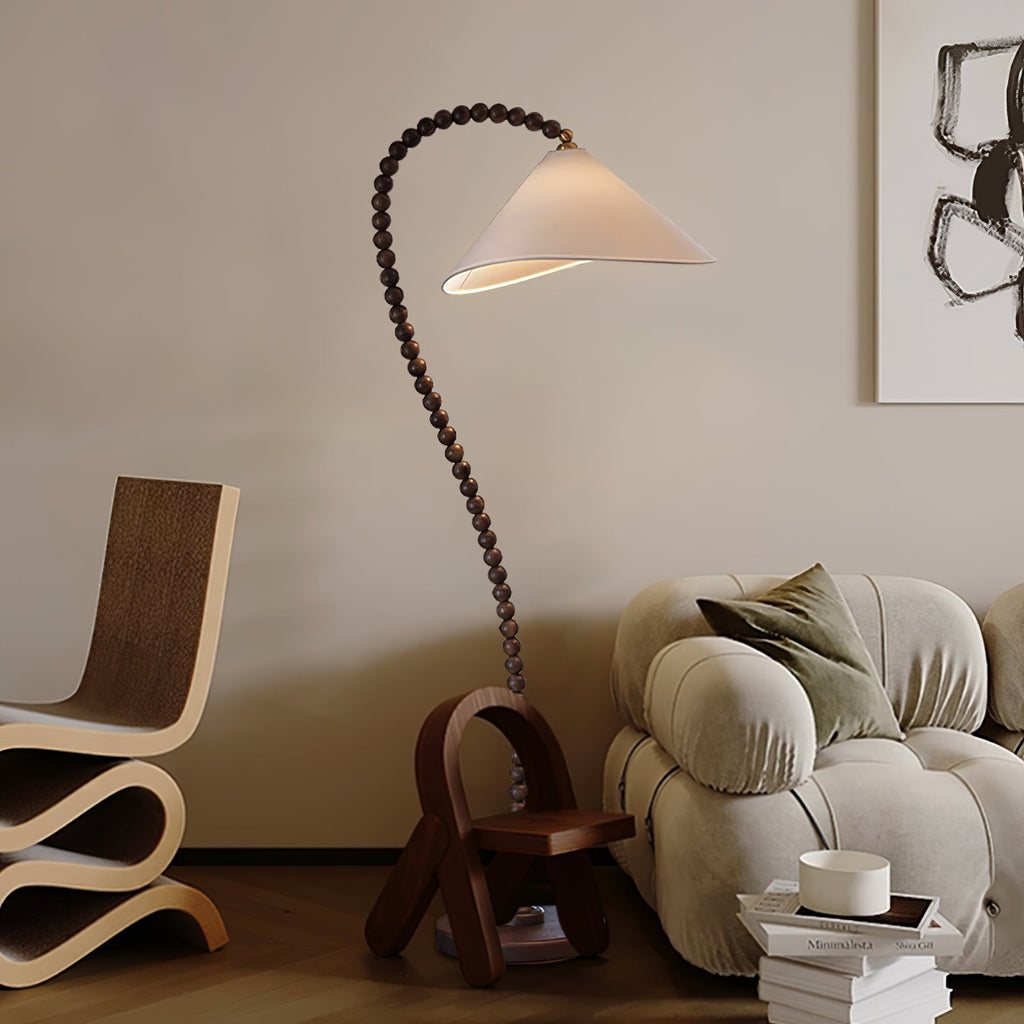Wooden Bead Floor Light, Floor Lamp, detail 36