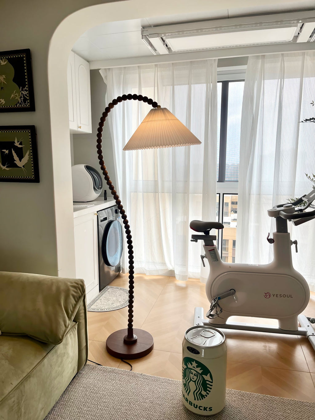 Wooden Bead Floor Light, Floor Lamp, detail 41