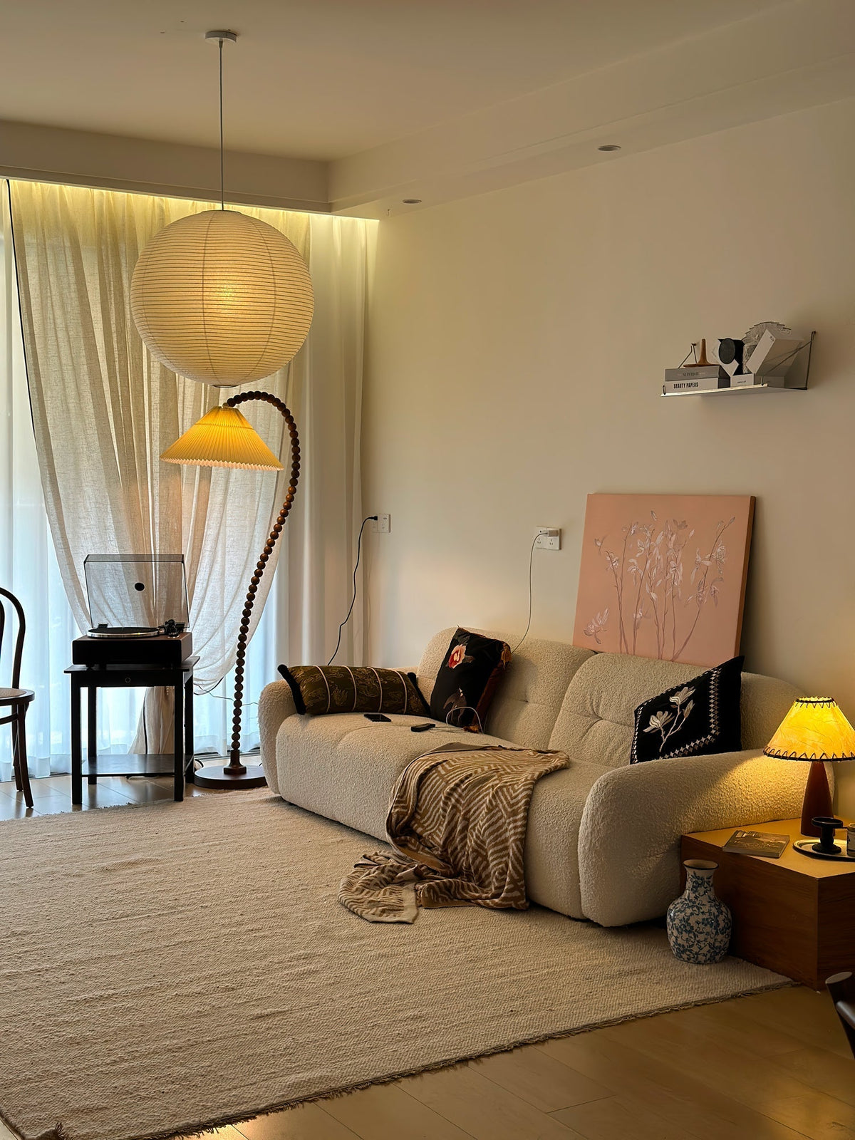 Wooden Bead Floor Light, Floor Lamp, detail 44