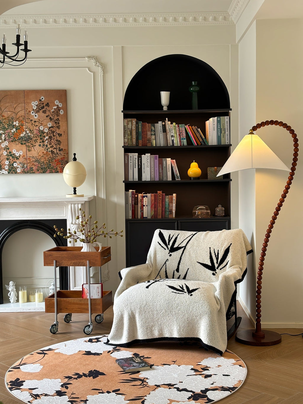 Wooden Bead Floor Light, Floor Lamp, detail 14
