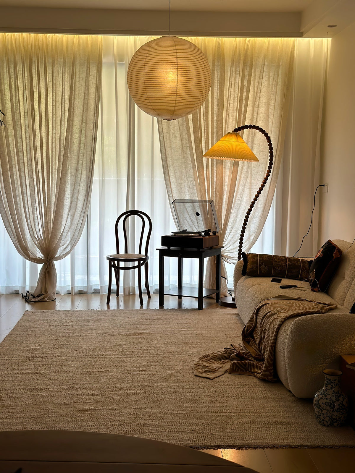 Wooden Bead Floor Light, Floor Lamp, detail 46