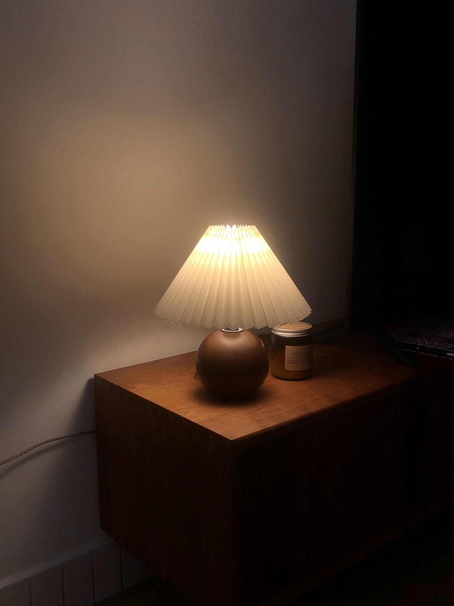 Wooden Pleated Table Light, Bedside Table Lamp, detail 15