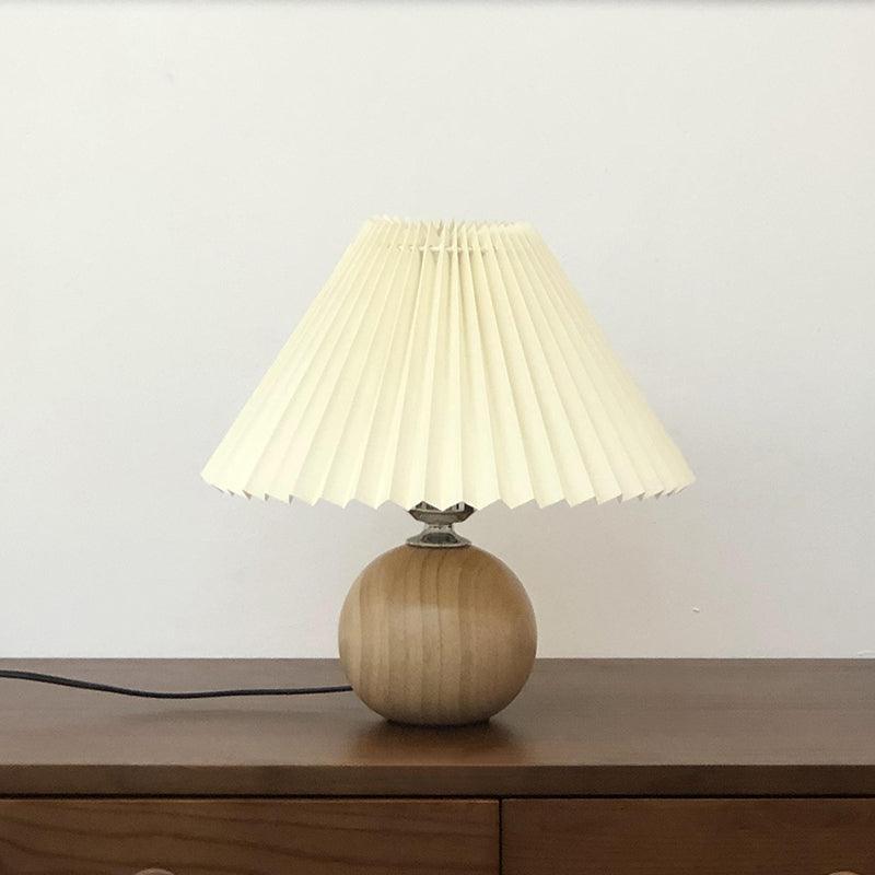Wooden Pleated Table Light, Bedside Table Lamp, detail 7