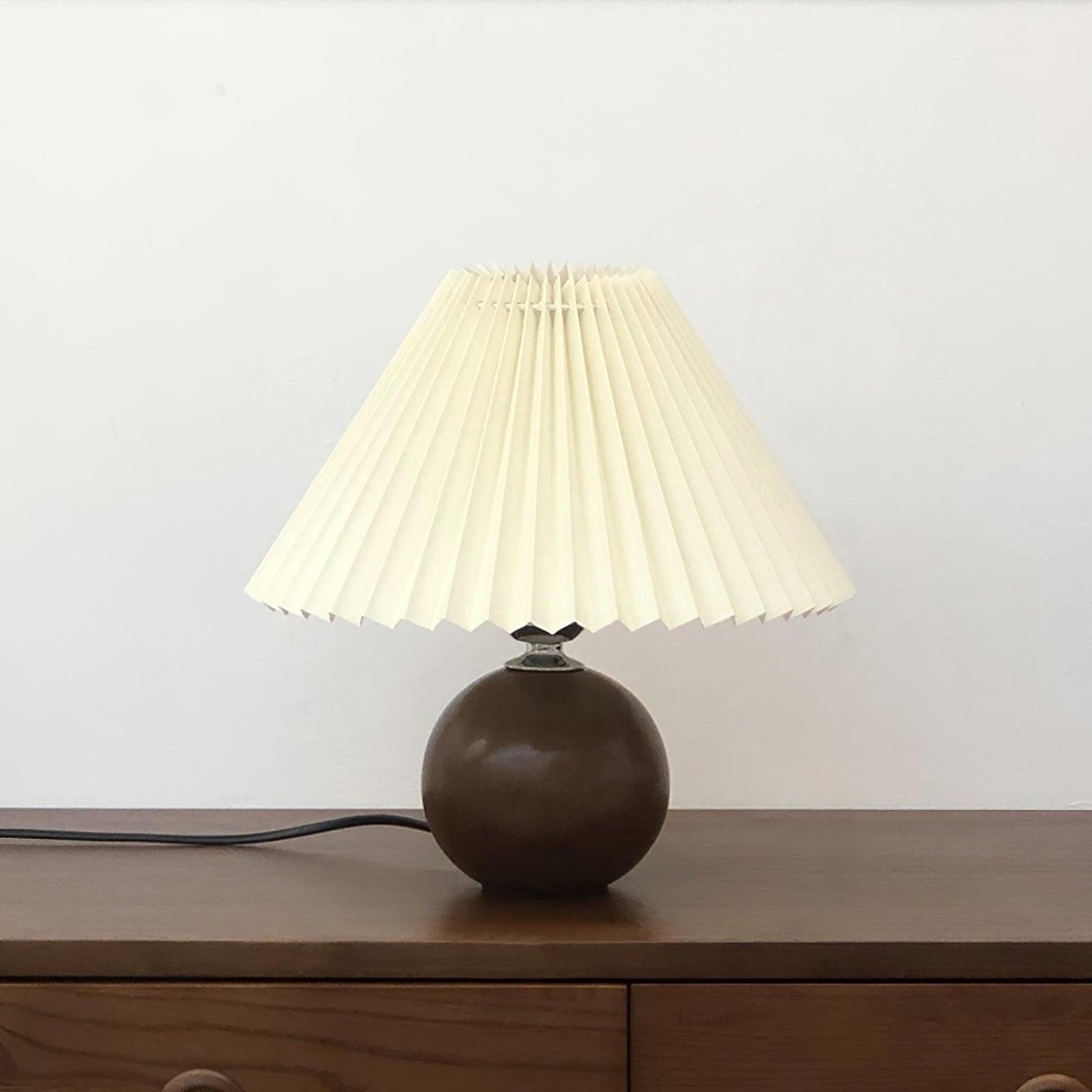 Wooden Pleated Table Light, Bedside Table Lamp, detail 8