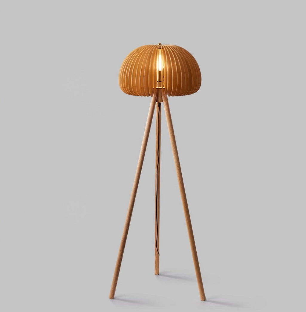 Wooden Pumpkin Floor Light, Floor Lamp, detail 5
