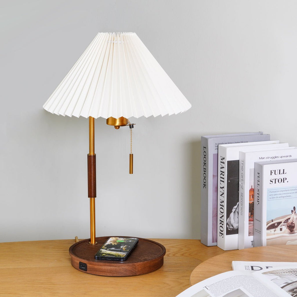 Wooden Retro Table Light, Bedside Table Lamp, detail 15