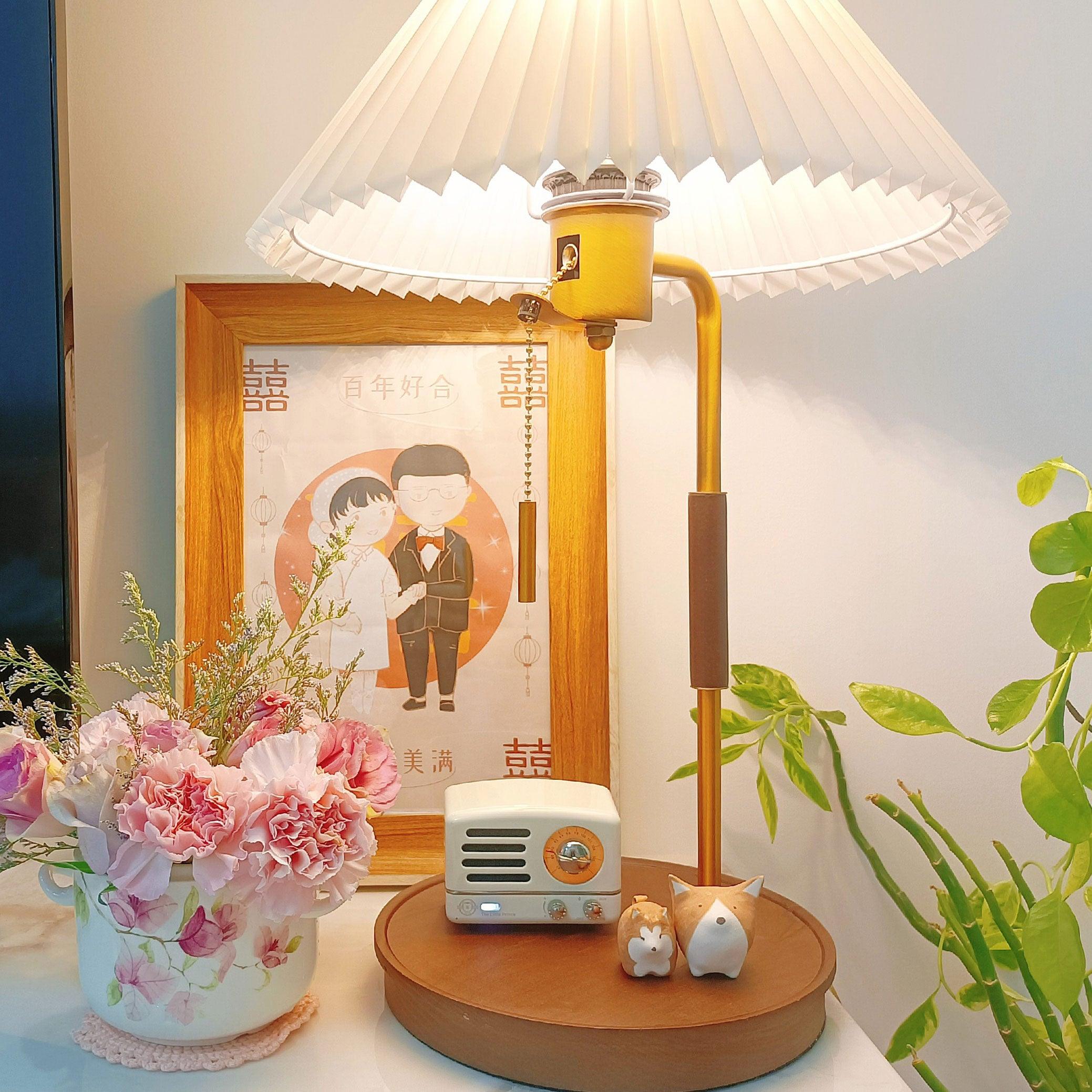 Wooden Retro Table Light, Bedside Table Lamp, detail 24