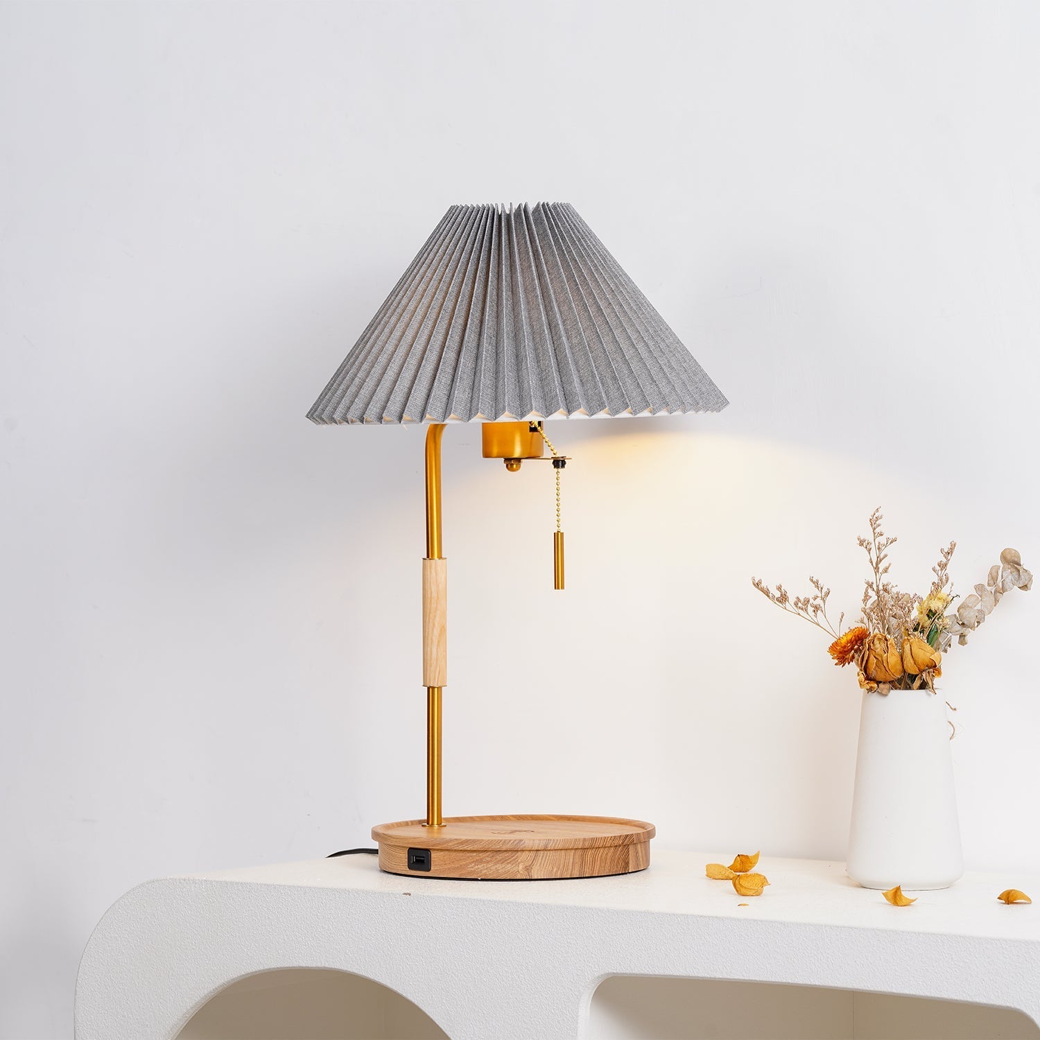 Wooden Retro Table Light, Bedside Table Lamp, detail 6