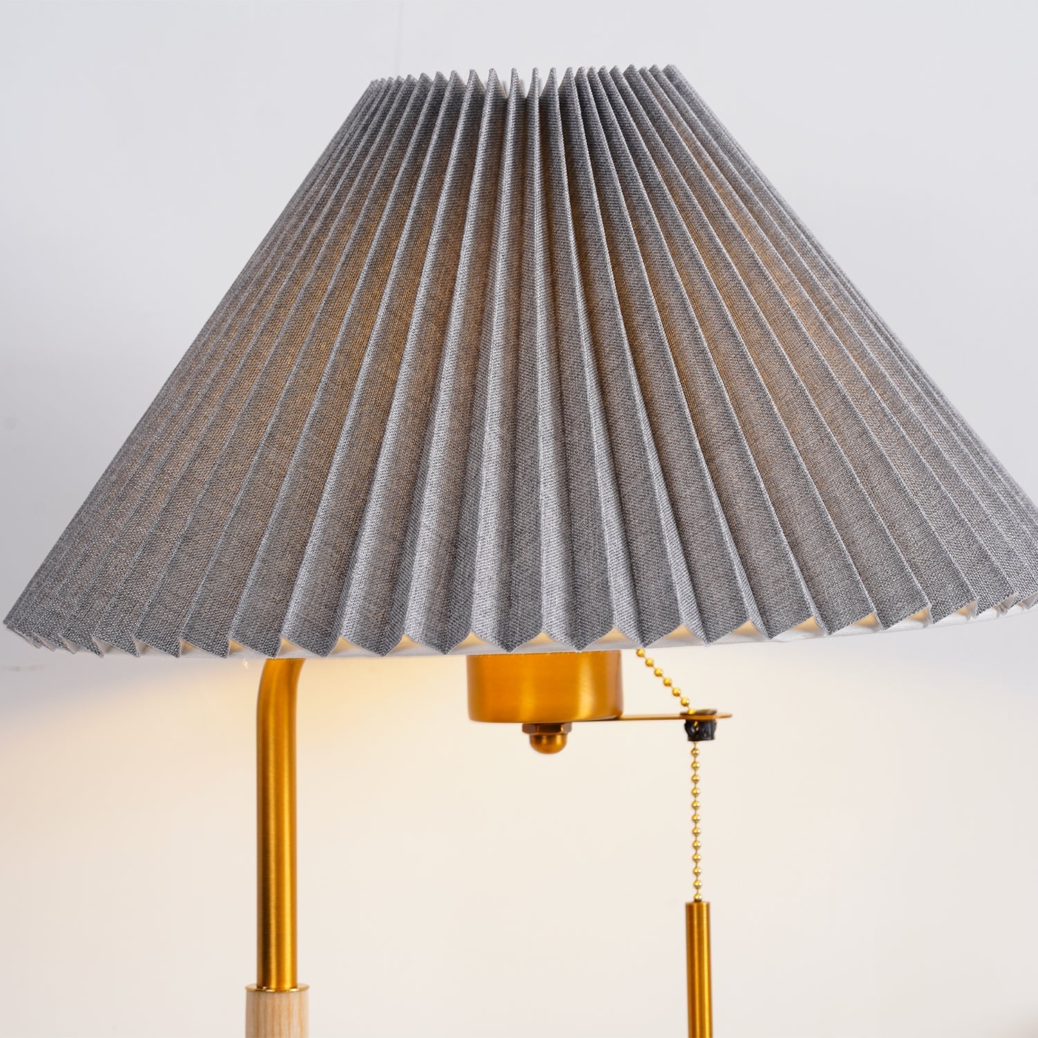 Pleated Retro Wooden Table Light, Bedside Table Lamp, detail 10