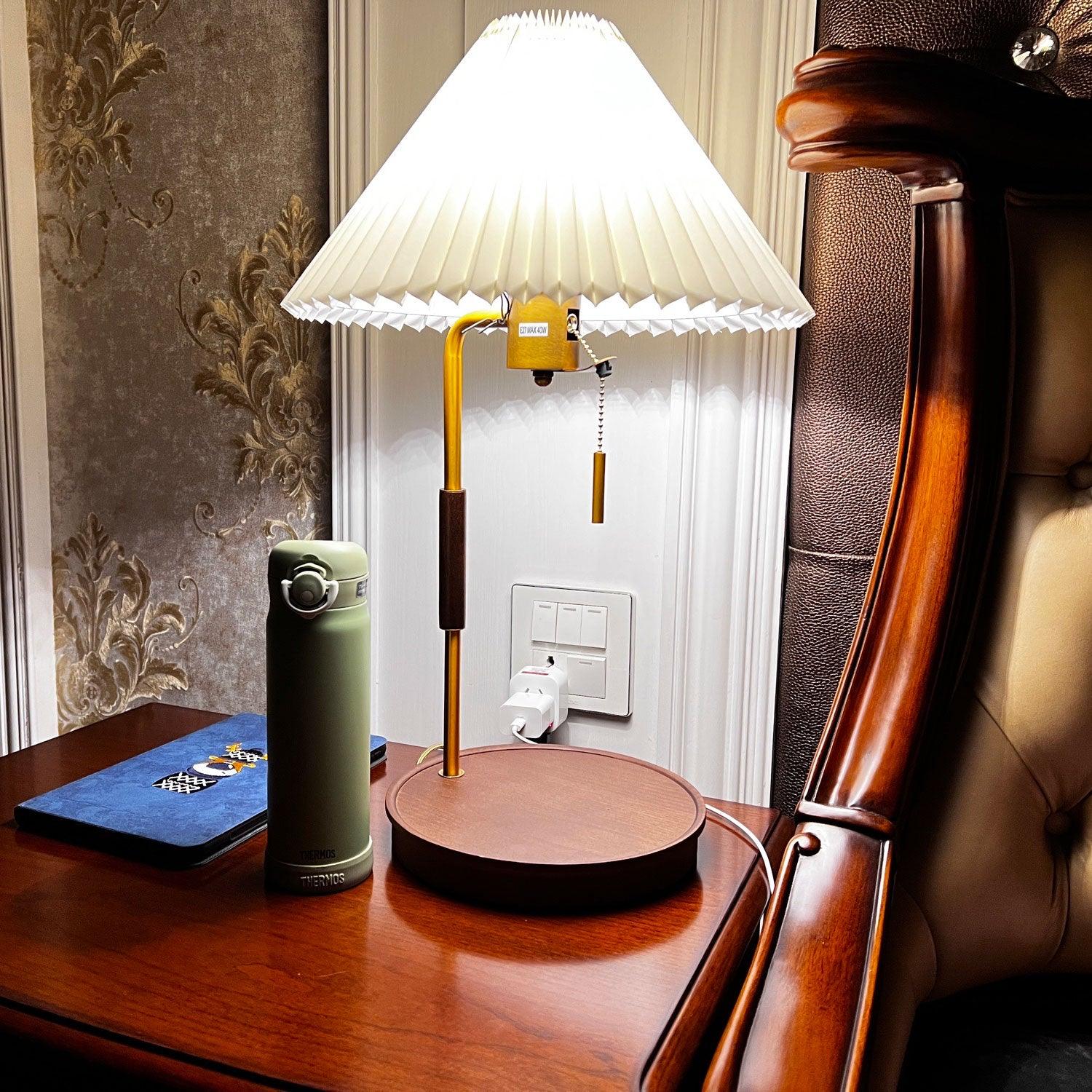 Wooden Retro Table Light, Bedside Table Lamp, detail 20
