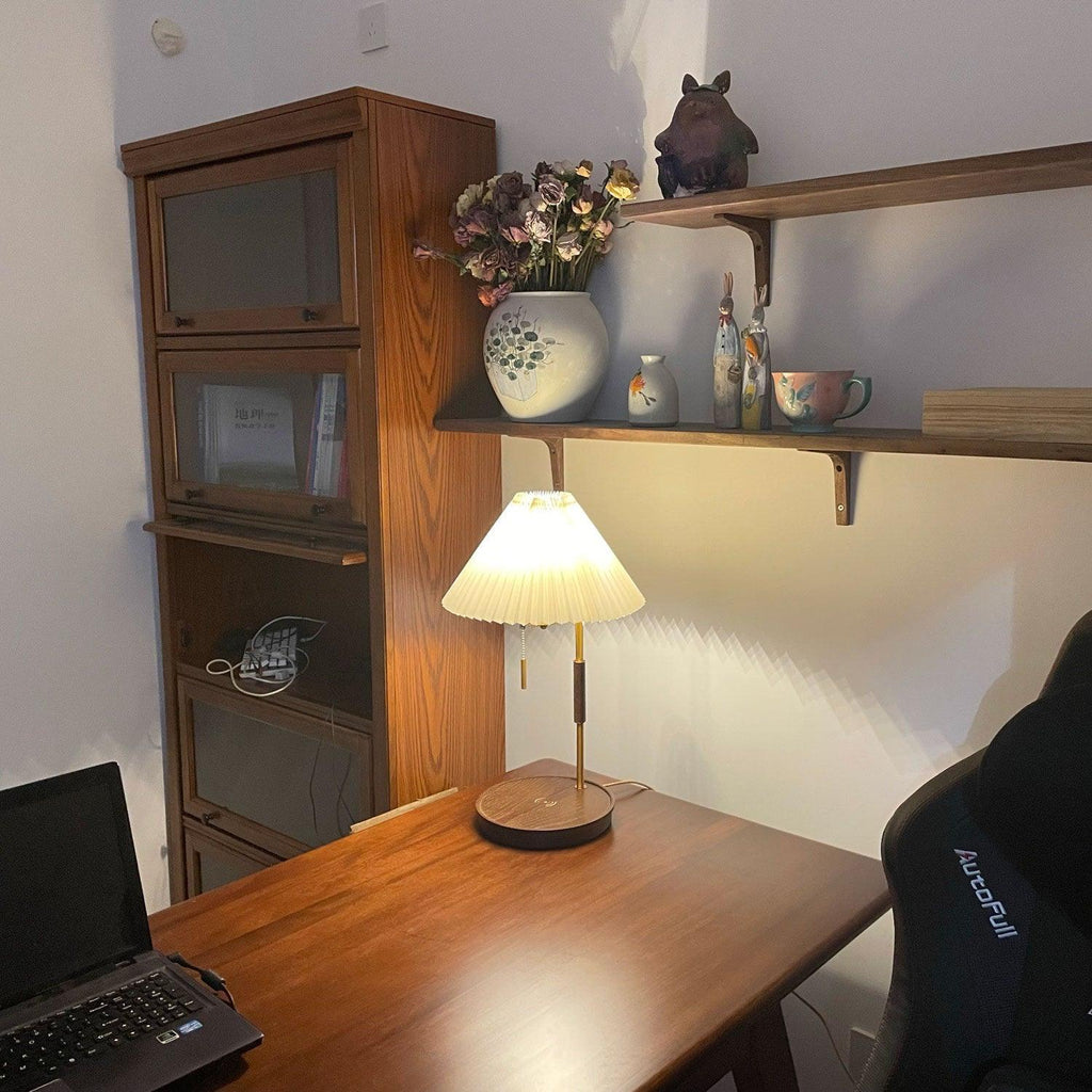 Wooden Retro Table Light, Bedside Table Lamp, detail 25