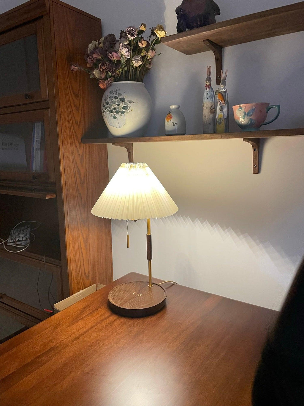Wooden Retro Table Light, Bedside Table Lamp, detail 27