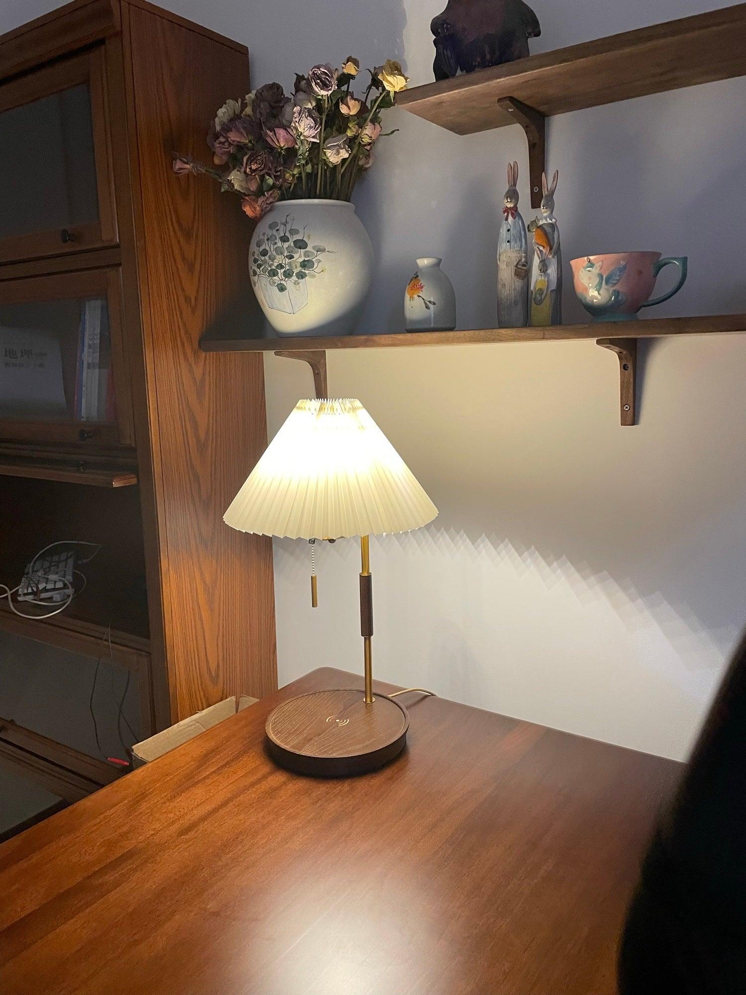 Wooden Retro Table Light, Bedside Table Lamp, detail 27