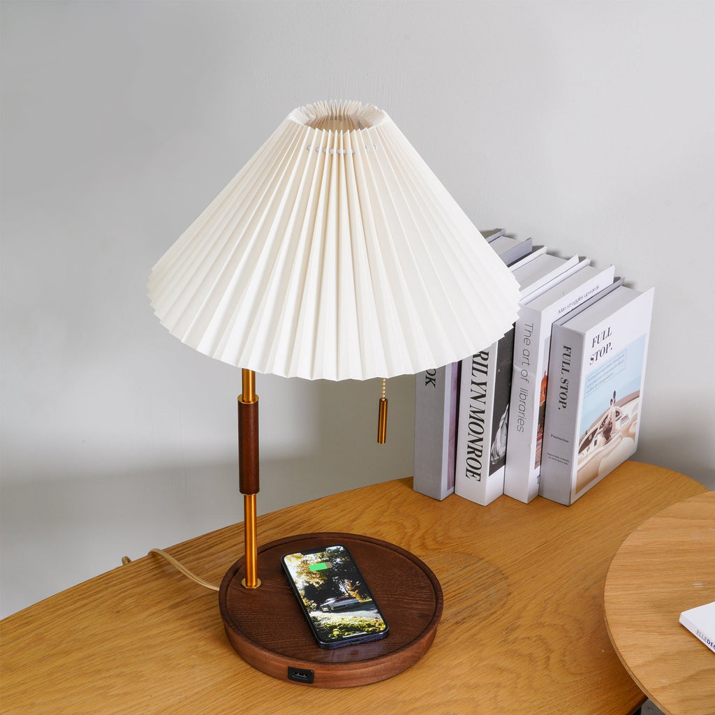 Wooden Retro Table Light, Bedside Table Lamp, detail 3