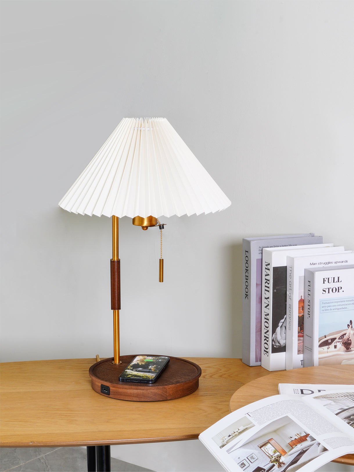 Wooden Retro Table Light, Bedside Table Lamp, detail 12