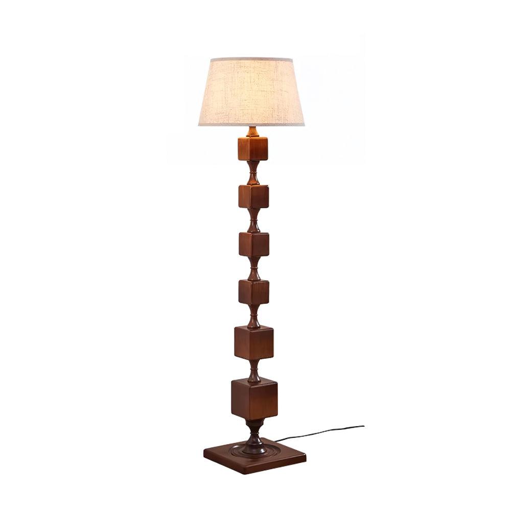 Wooden Square Stack Floor Light 19.7", Floor Lamp, 50 x 150cm
