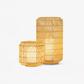 Woven Rattan Exterior Lamp, Outdoor Wall Light, Metal, ∅ 12.2″ x H 11″