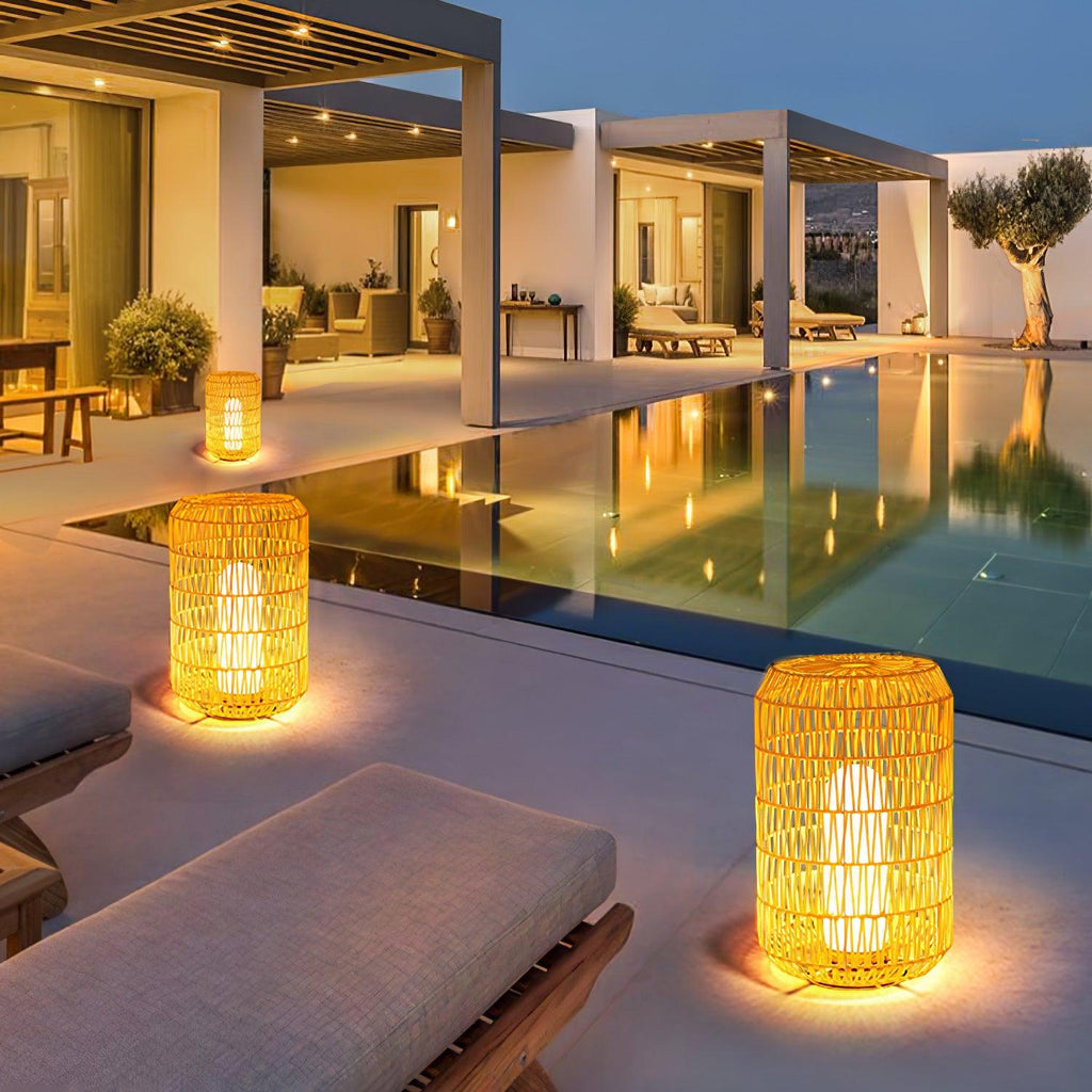 Woven Rattan Exterior Lamp, Outdoor Wall Light, detail 4