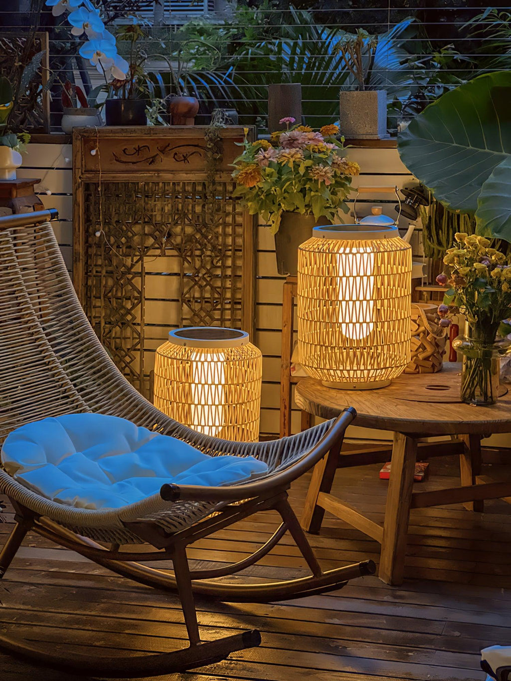 Woven Rattan Exterior Lamp, Outdoor Wall Light, detail 3