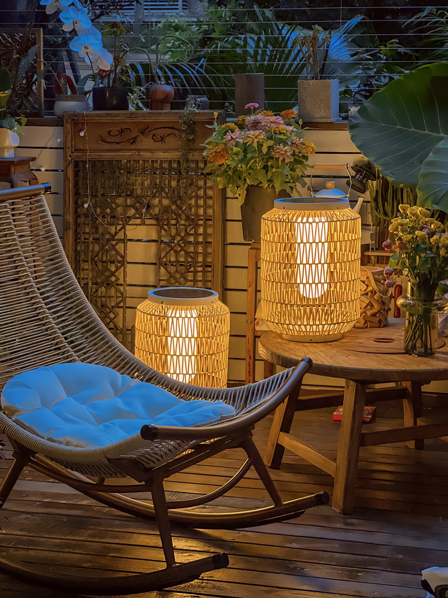 Woven Rattan Exterior Lamp, Outdoor Wall Light, detail 3