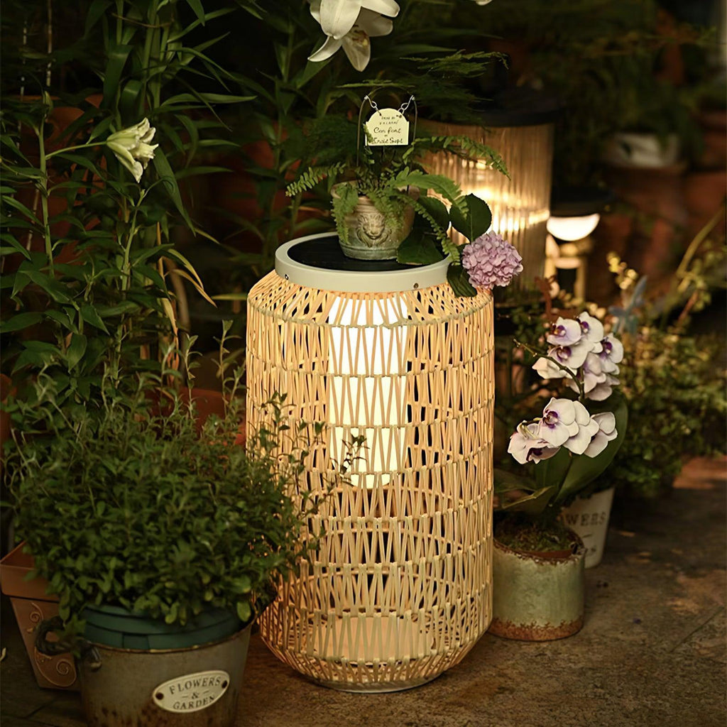 Woven Rattan Exterior Lamp, Outdoor Wall Light, detail 2