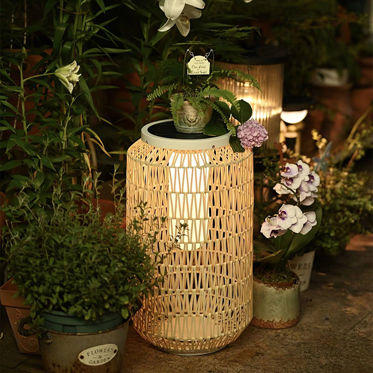 Woven Rattan Exterior Lamp, Outdoor Wall Light, detail 2