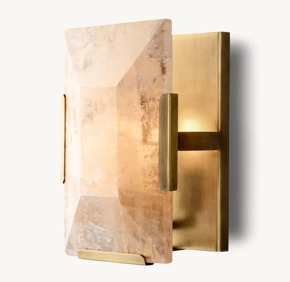 Harlow Calcite Wall Light, Bedroom Wall Sconce, detail 6