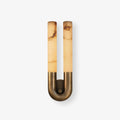 Arch Alabaster Wall Light, Hardwired Wall Sconce, Metal, Dia 14cm x H 45cm