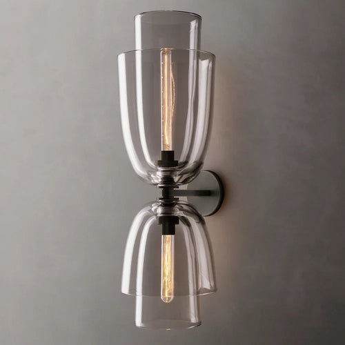 Blom Clear Glass Cloche Grand Wall Light, Bathroom Wall Sconce, detail 2