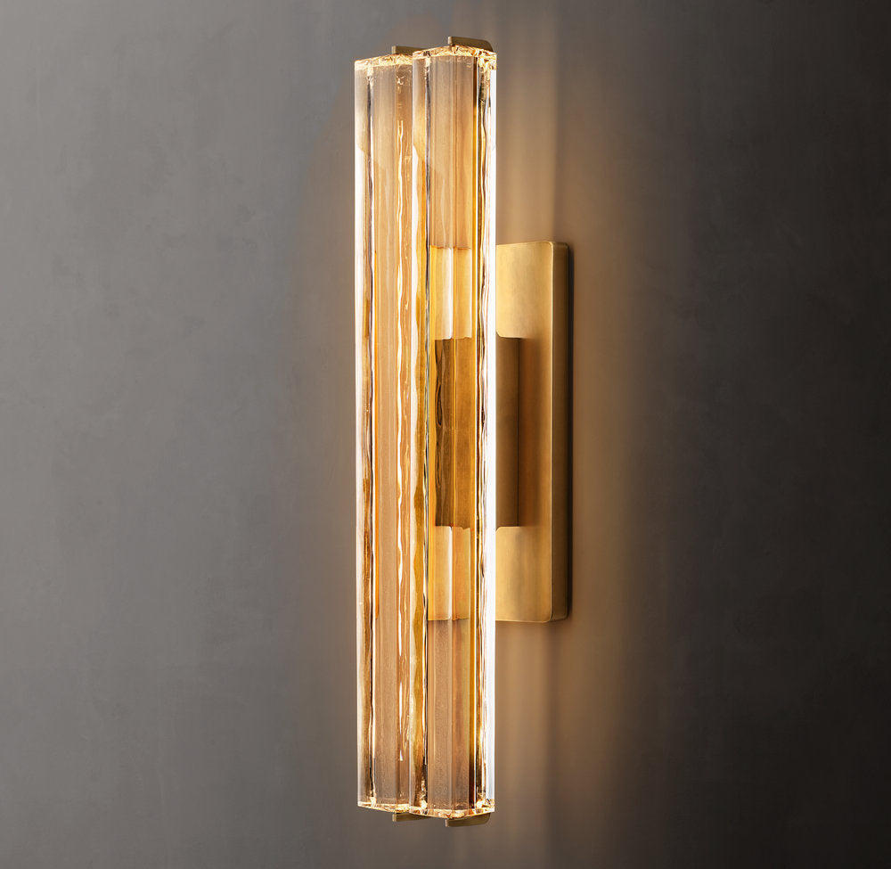 Audubon Crystal Double Wall Light, Hardwired Wall Sconce, detail 5