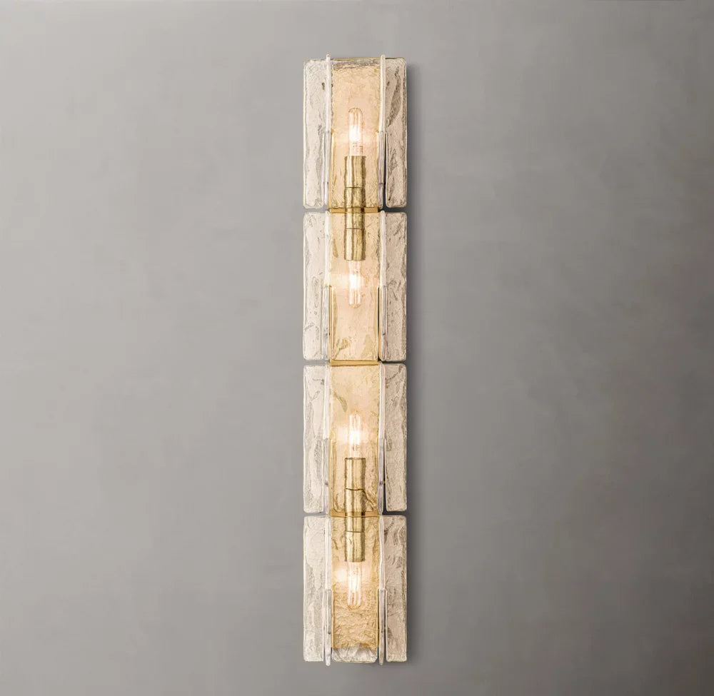 Lattice Clear Glass Grand Wall Light, Bedroom Wall Sconce, detail 6
