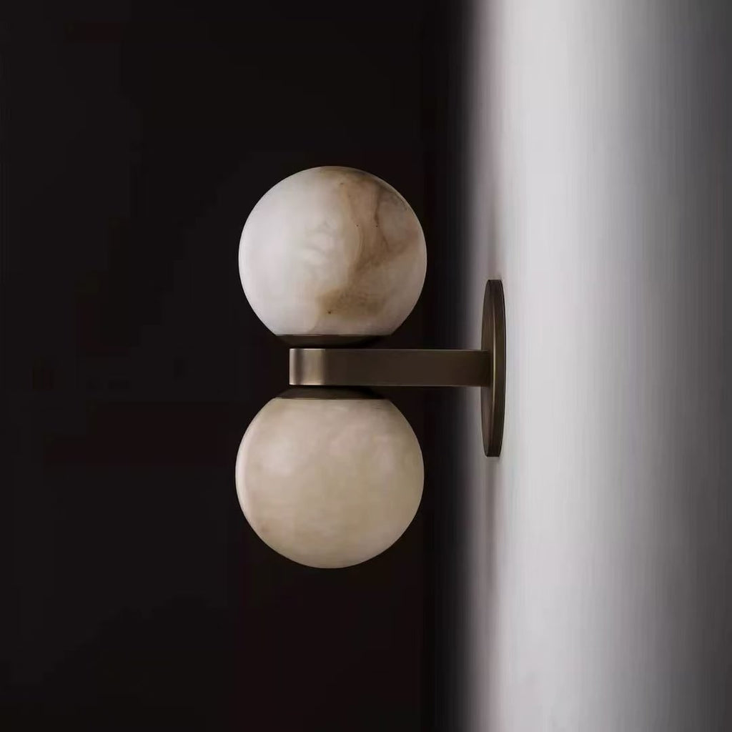 Alabaster Celestia Orb Wall Light, Hardwired Wall Sconce, detail 14