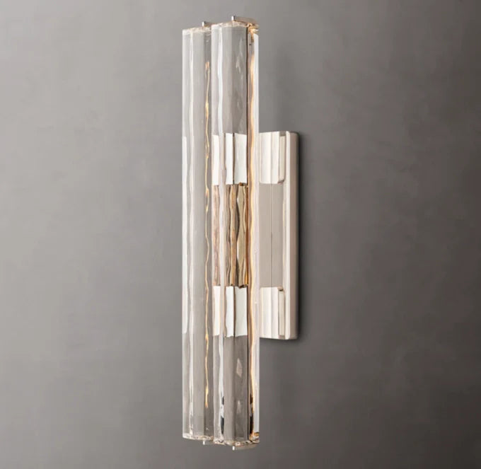 Audubon Crystal Double Wall Light, Hardwired Wall Sconce, detail 12