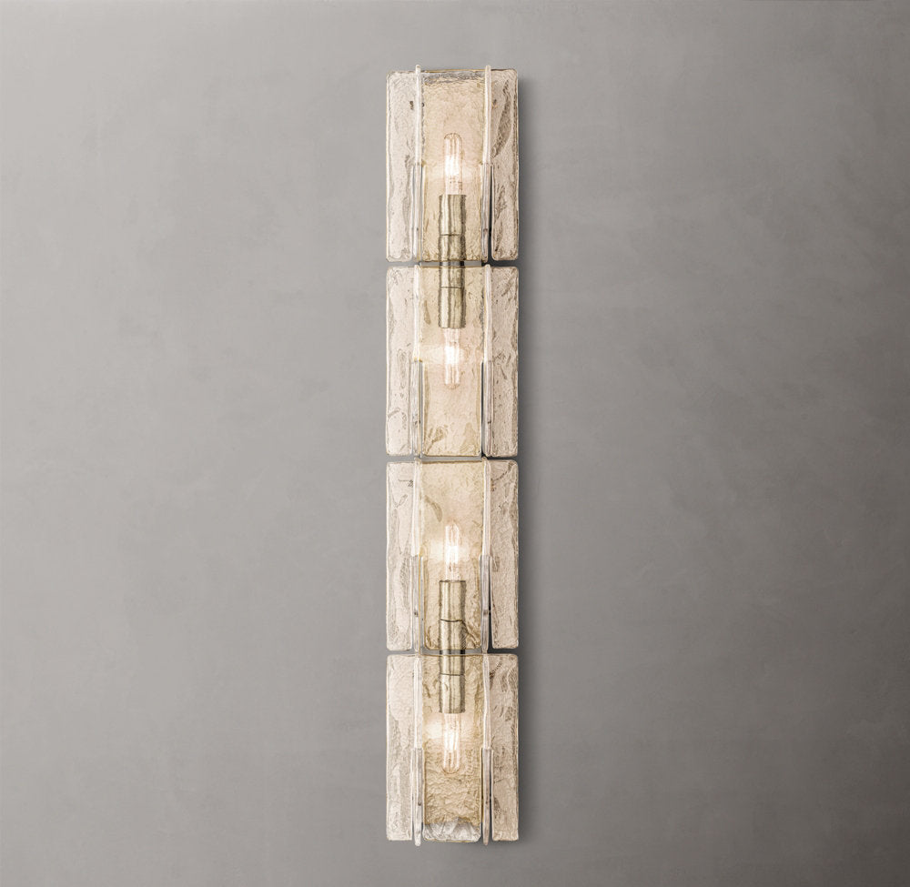 Lattice Clear Glass Grand Wall Light, Bedroom Wall Sconce, detail 11