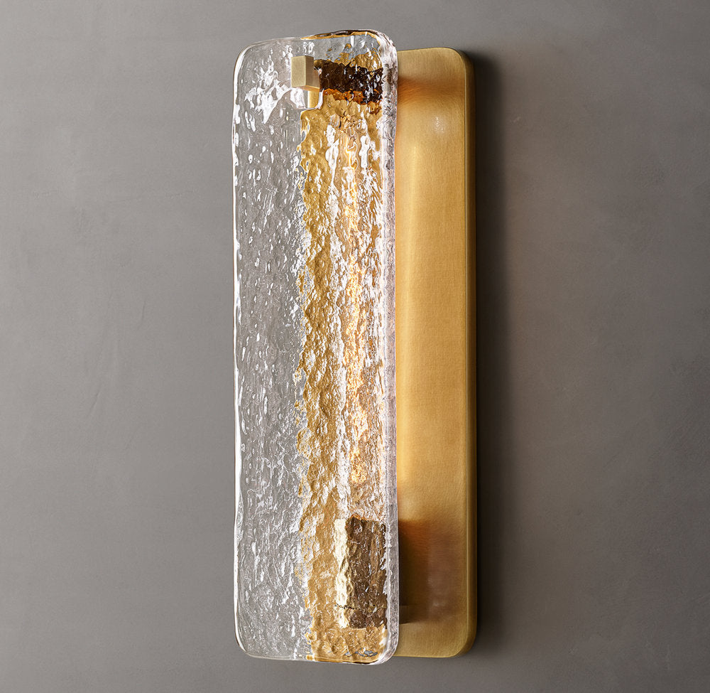 Calamette Glass Wall Light, Bathroom Wall Sconce, detail 3