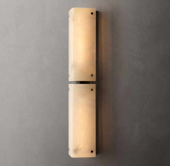 Reynard Alabaster Grand Wall Light, Bathroom Wall Sconce, detail 16