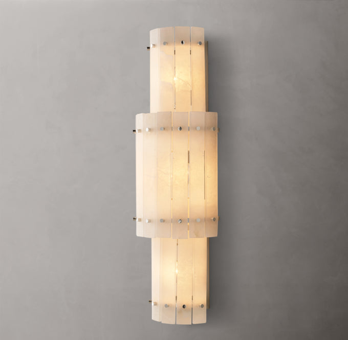 San Marco Alabaster Grand Circular Sconce, Bedroom Wall Sconce, detail 17