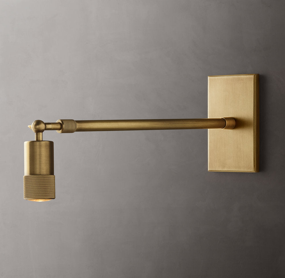 Utilitaire Grand Telescoping Wall Light, Bedroom Wall Sconce, Dimensions Overall: 4"