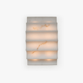 Serra Tiered Alabaster Wall Light, Hardwired Wall Sconce, Metal, Dia 22cm x H 35cm
