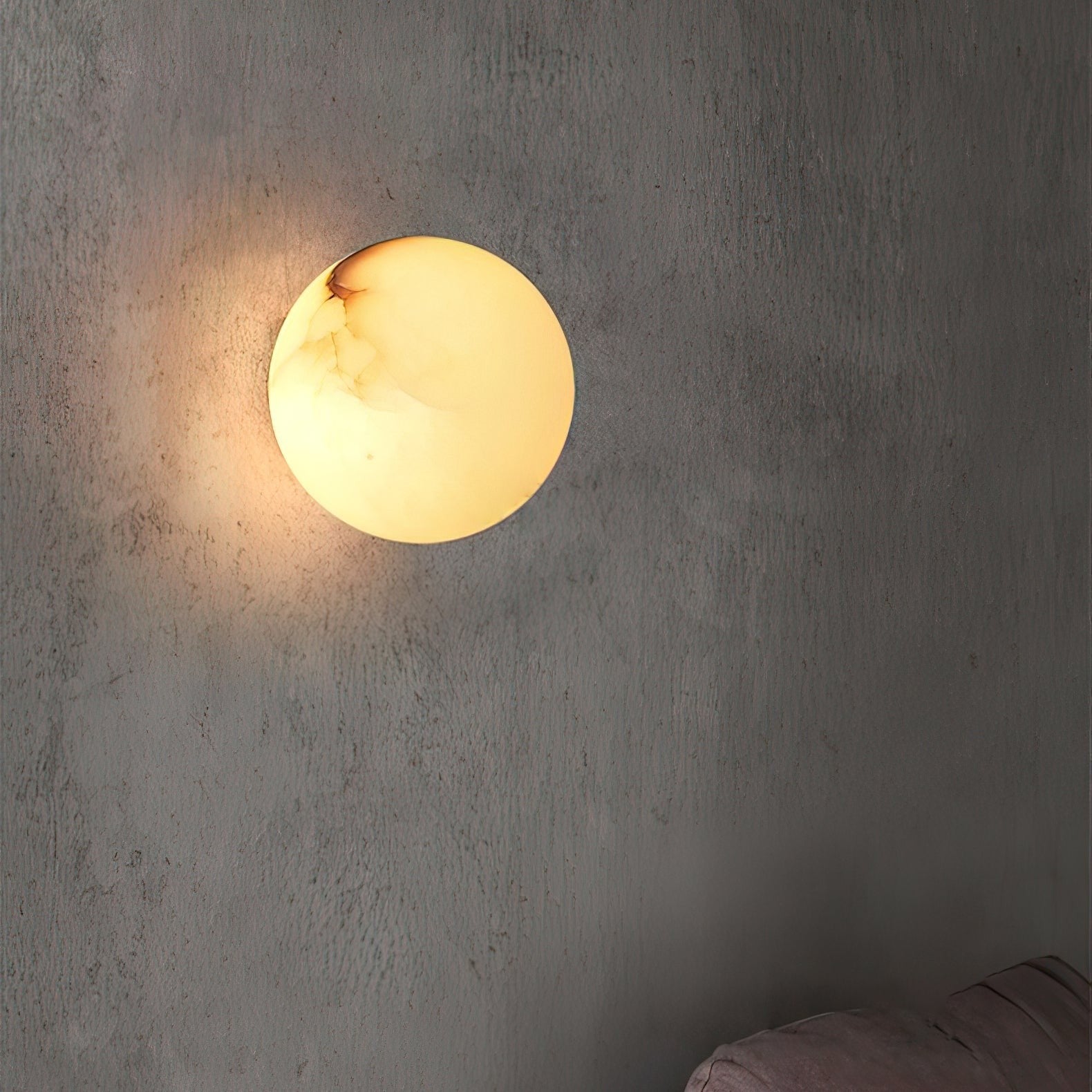 Alabaster Glow Mini Orb Wall Light, Bathroom Wall Sconce, detail 12