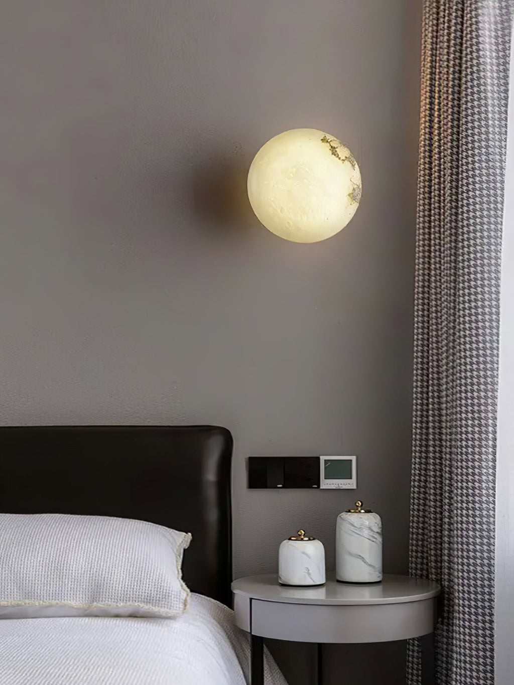 Alabaster Glow Mini Orb Wall Light, Bathroom Wall Sconce, detail 15