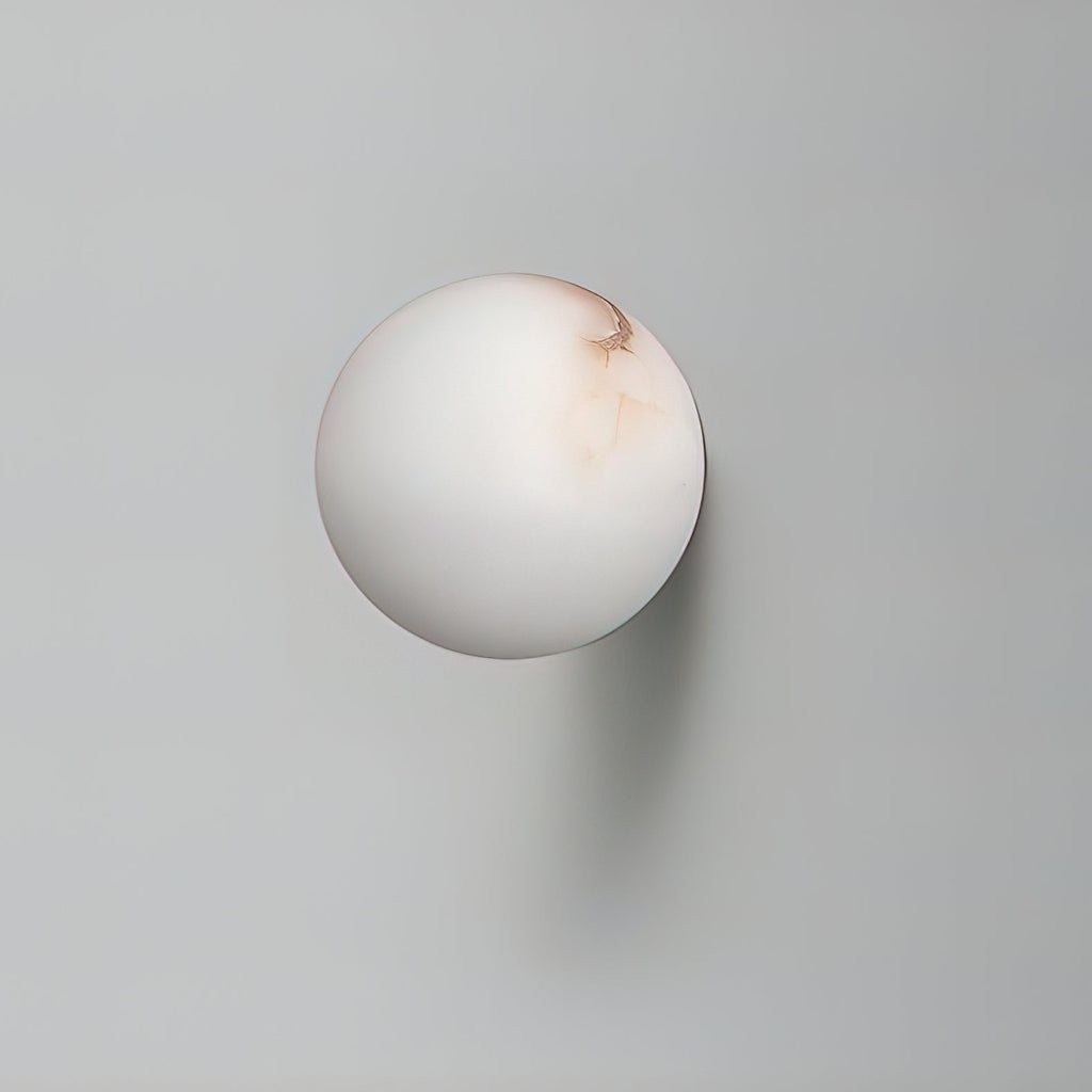 Alabaster Glow Mini Orb Wall Light, Bathroom Wall Sconce, detail 24