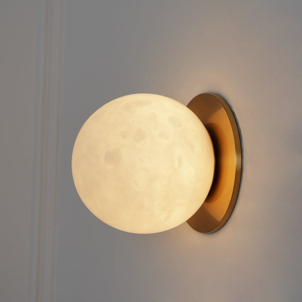 Alabaster Glow Mini Orb Wall Light, Bathroom Wall Sconce, detail 27