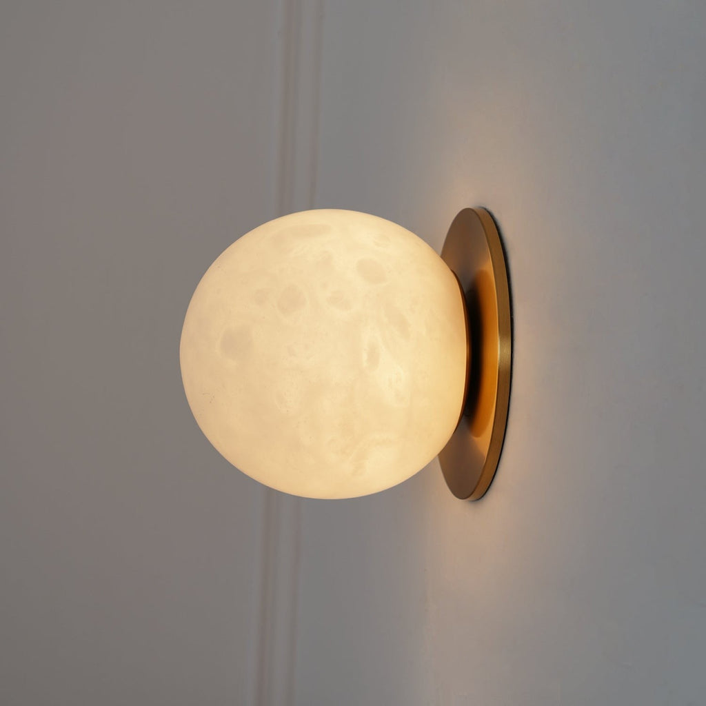 Alabaster Glow Mini Orb Wall Light, Bathroom Wall Sconce, detail 28