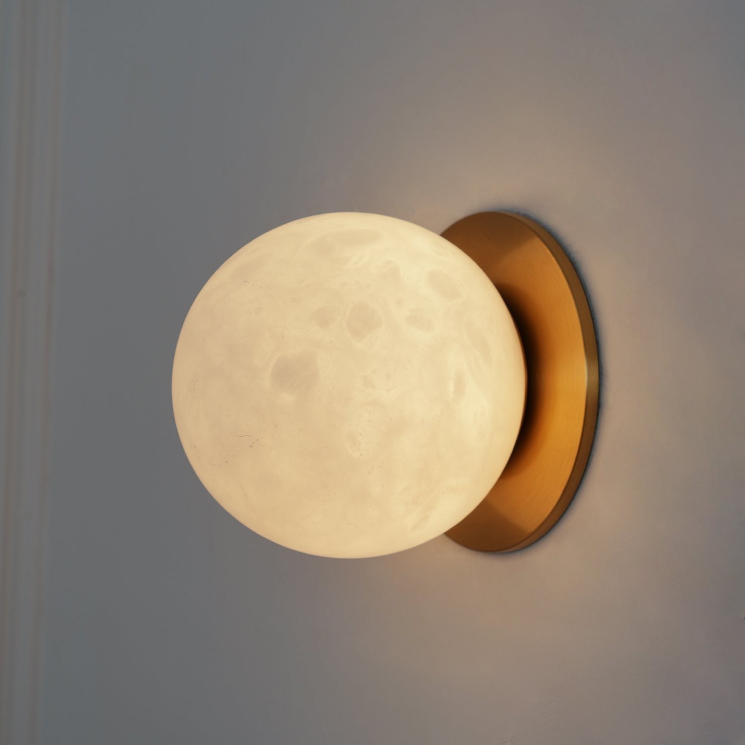Alabaster Glow Mini Orb Wall Light, Bathroom Wall Sconce, detail 29