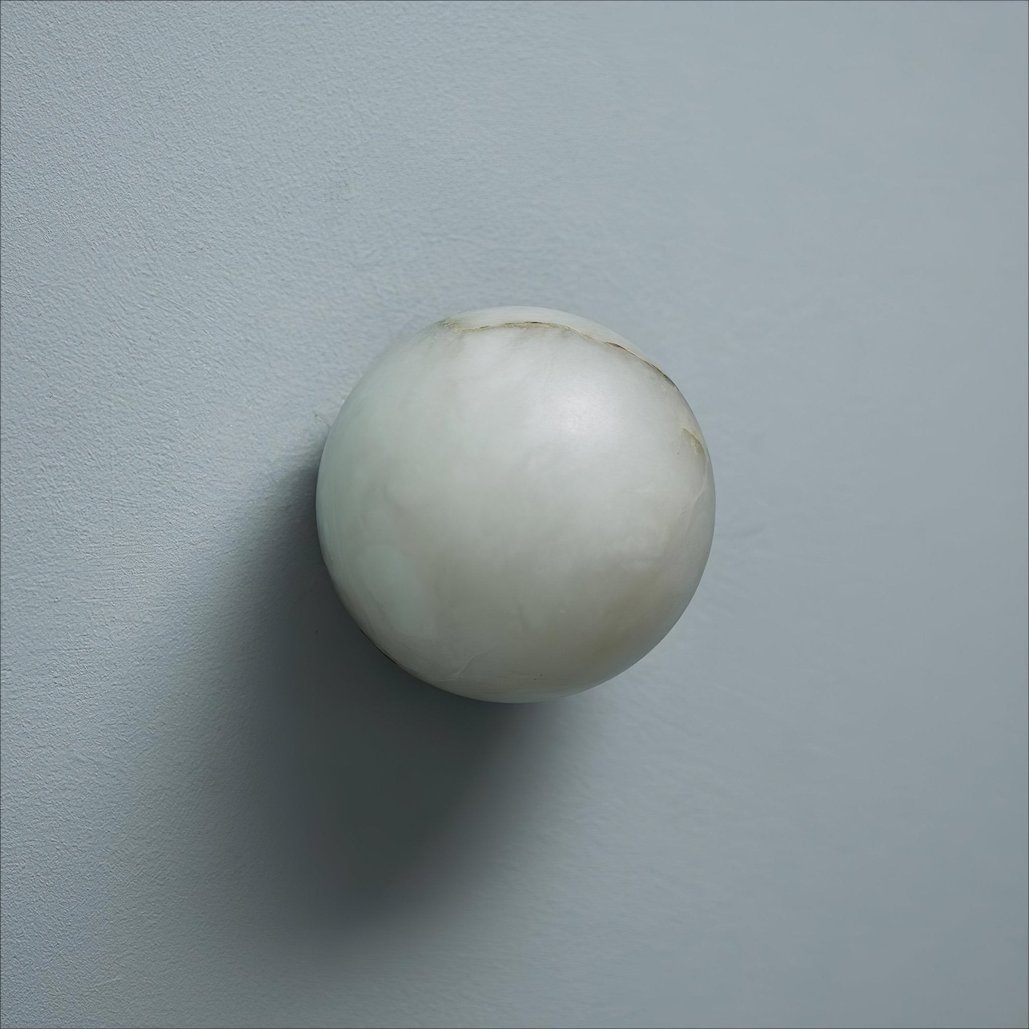 Alabaster Glow Mini Orb Wall Light, Bathroom Wall Sconce, detail 2