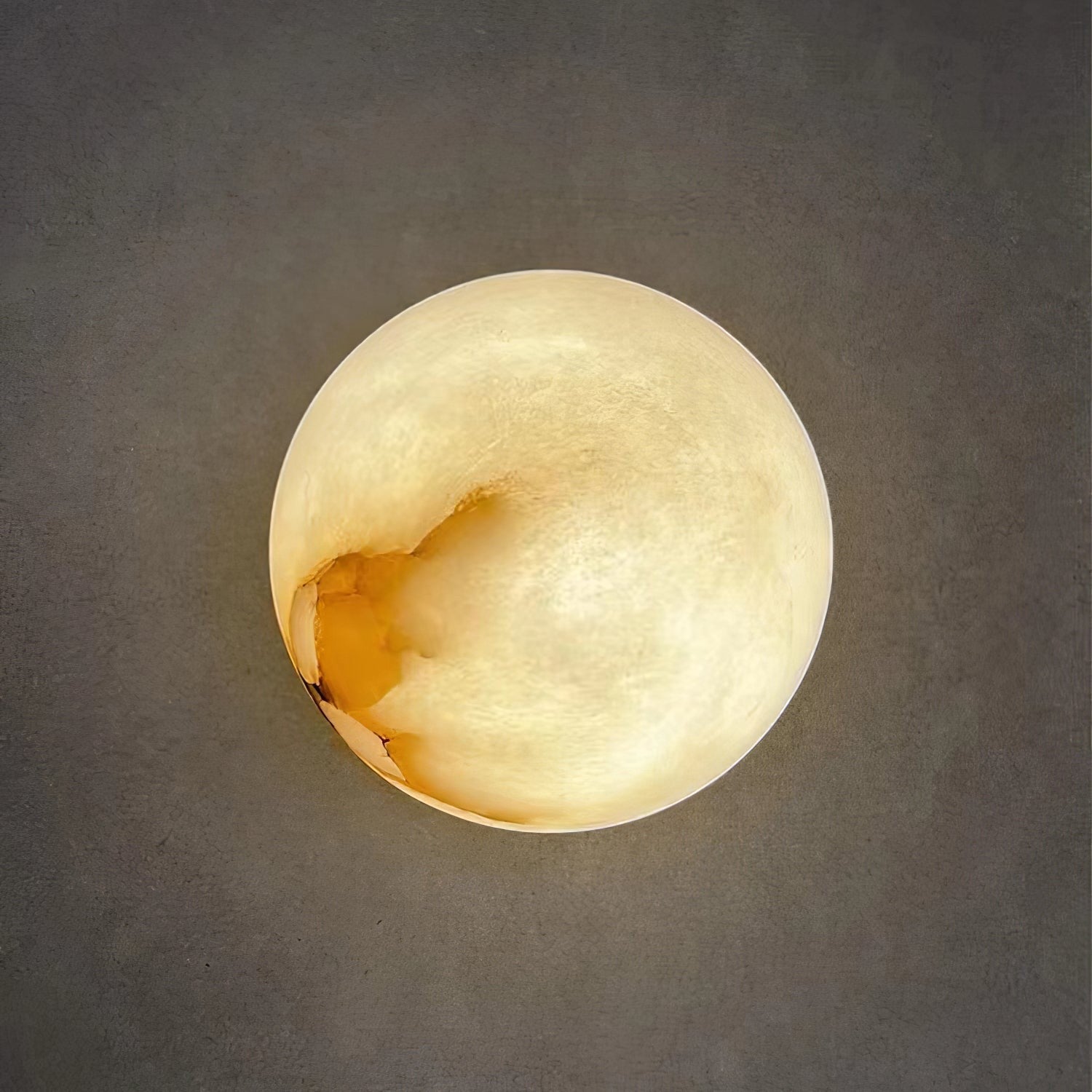 Alabaster Glow Mini Orb Wall Light, Bathroom Wall Sconce, detail 4