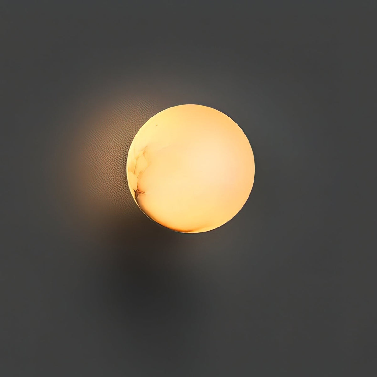 Alabaster Glow Mini Orb Wall Light, Bathroom Wall Sconce, detail 6