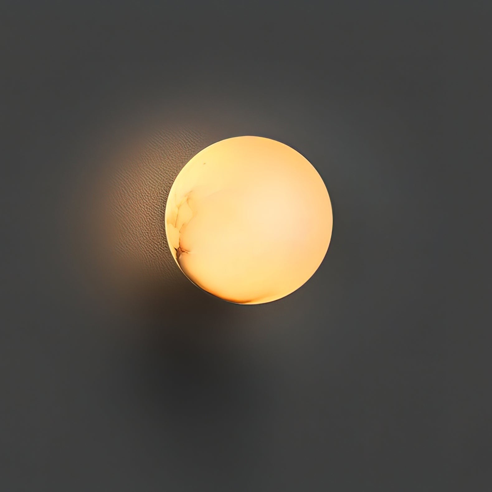 Alabaster Glow Mini Orb Wall Light, Bathroom Wall Sconce, detail 6