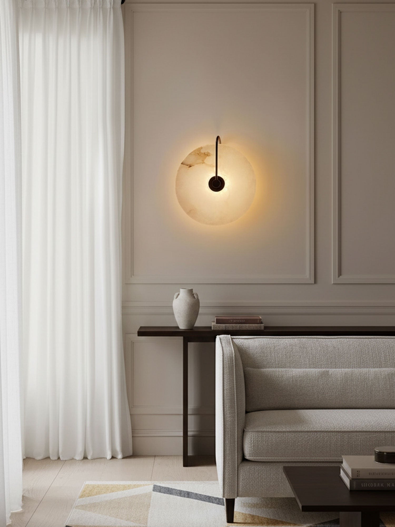 Alabaster Glow Wall Light, Bedroom Wall Sconce, detail 10